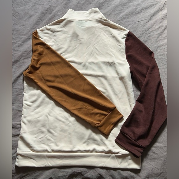 men’s medium warm colourblock long sleeve zip up collar - Picture 3 of 4